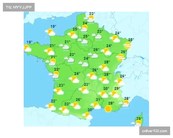 天气预警：本周末法国北部可能降雨，多场比赛场地条件受关注